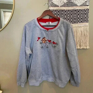 VINTAGE C&K DESIGNS CARDINAL OVERSIZED SWEATER